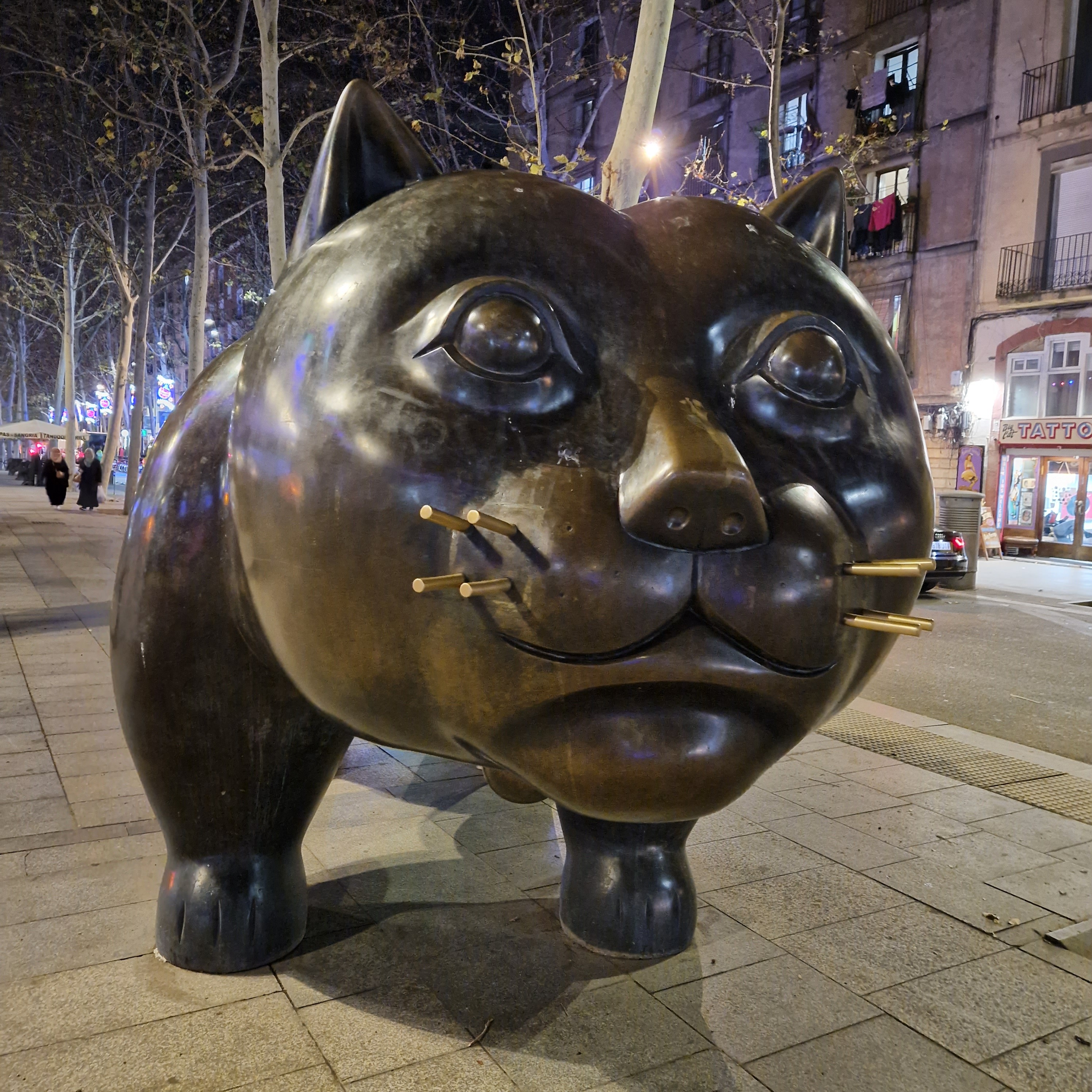 Chat de Botero à Barcelone